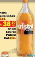 KRİSTAL ŞEKERSİZ KOLA PORTAKAL GAZLI 2,5 L KRİSTAL ŞEKERSİZ KOLA PORTAKAL GAZLI 2,5 L
